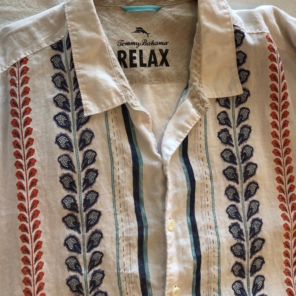 Tommy Bahama 3XB Long sleeve linen shirt.